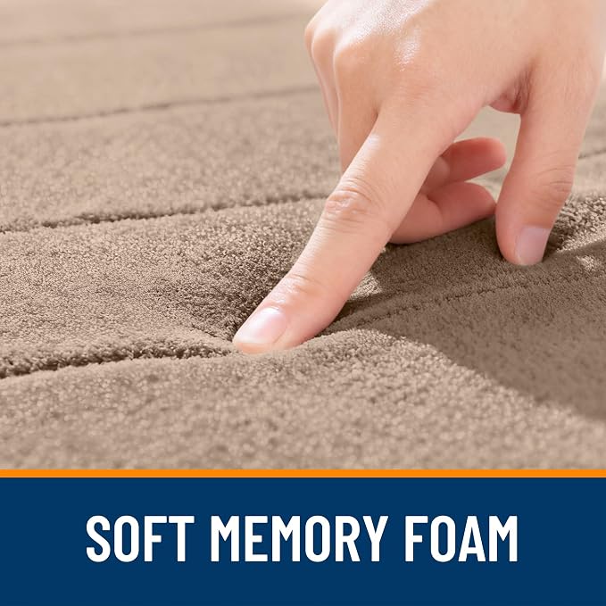 OLANLY Memory Foam Toilet Rugs U Shaped 24x20, Super Soft Absorbent Contour - Image 6