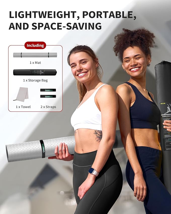 CAMBIVO Yoga Mat 72" x 48" Large Workout Mat - Image 6