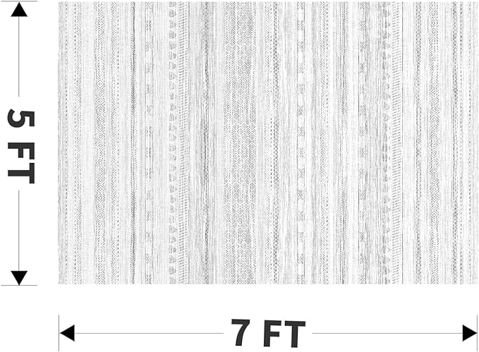 5x7 Area Rugs for Living Room Machine Washable Rug Distressed Indoor Carpet - Image 2