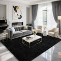 BENRON Fluffy Black Rugs for Living Room Bedroom 4x6, Soft Plush Fuzzy Shaggy by BENRON