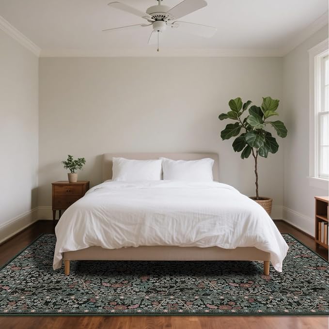 8x10 Washable Area Rugs for Living Room, Stain Resistant Vintage Rugs for - Image 2