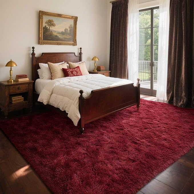 Area Rugs for Living Room, 5x8 Feet Soft Fluffy Shagg Plush Rug High Pile Large - Image 2
