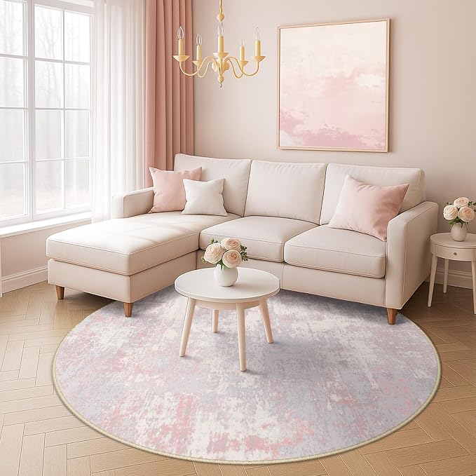 RELEANY Washable Area Rugs 8ft Non-Slip Modern Abstract Soft - Image 2
