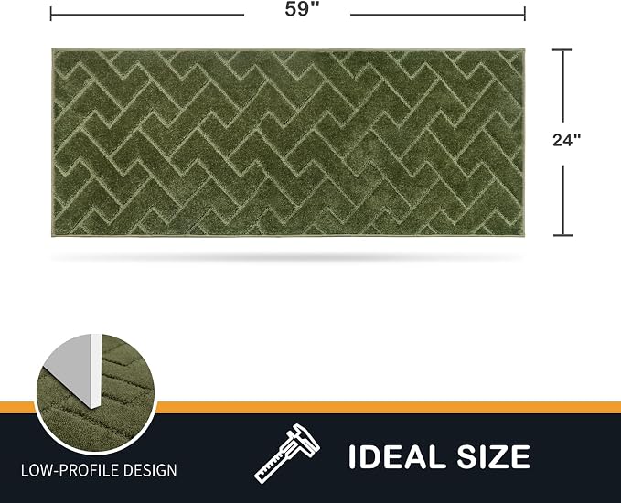 PURRUGS Dirt Trapping Door Mat 24" x 59", Non-Slip Machine Washable Entry Rug - Image 2