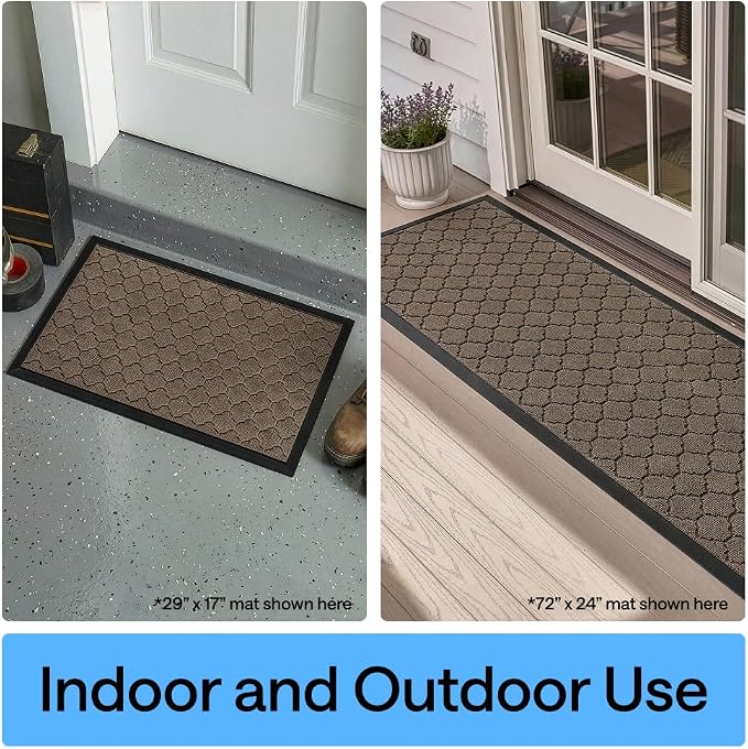 GORILLA GRIP 100% Waterproof All-Season WeatherMAX Doormat 35x23, US Designed - Image 10