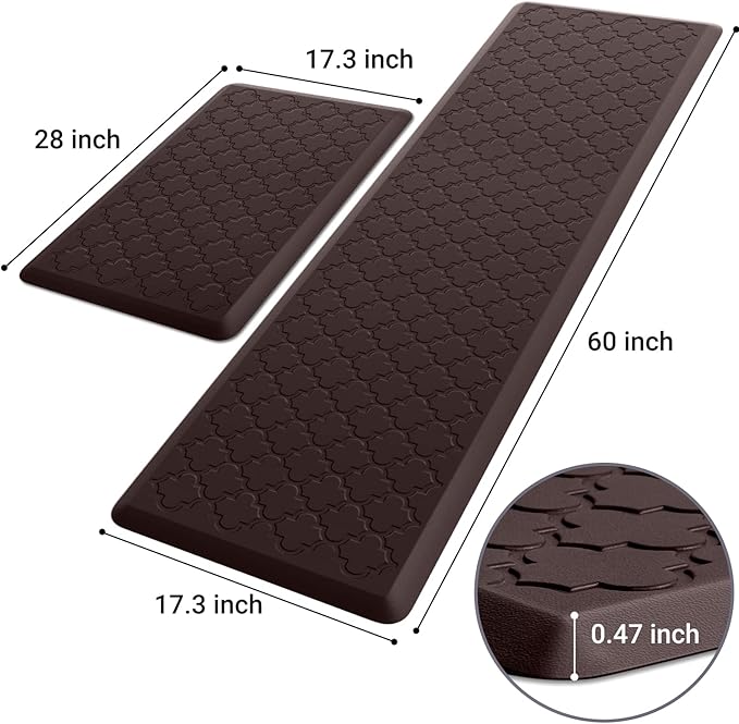 Kitchen Mat Cushioned Anti-Fatigue Floor Mat Water Resistant Non-Skid Kitchen - Image 2