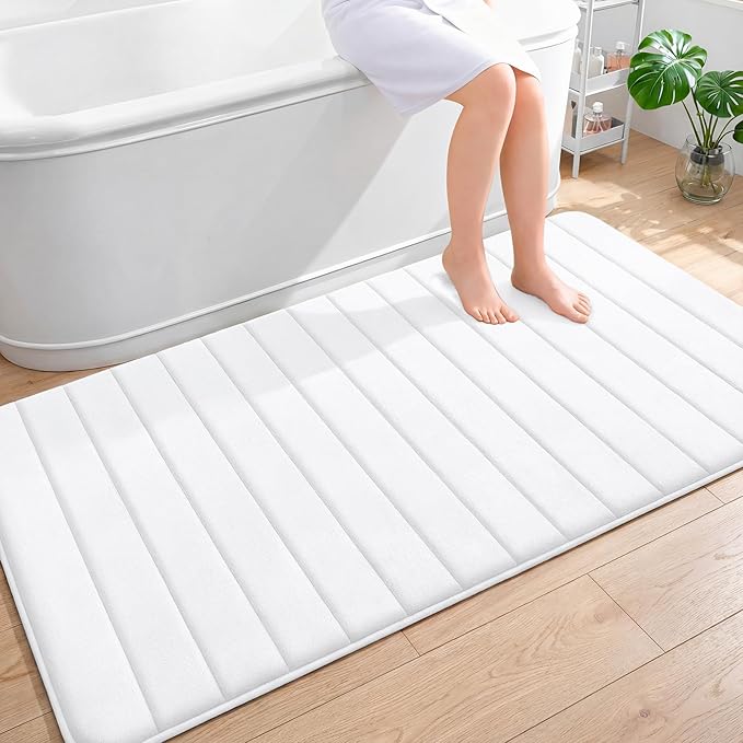 OLANLY Memory Foam Bath Mat 59x35, Super Soft Absorbent Bathroom Rugs, Quick Dry by OLANLY