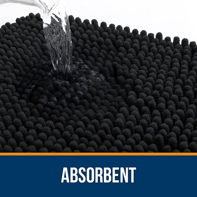OLANLY Large Bathroom Rugs 70x46, Extra Soft Absorbent Chenille Bath Rugs - Image 4