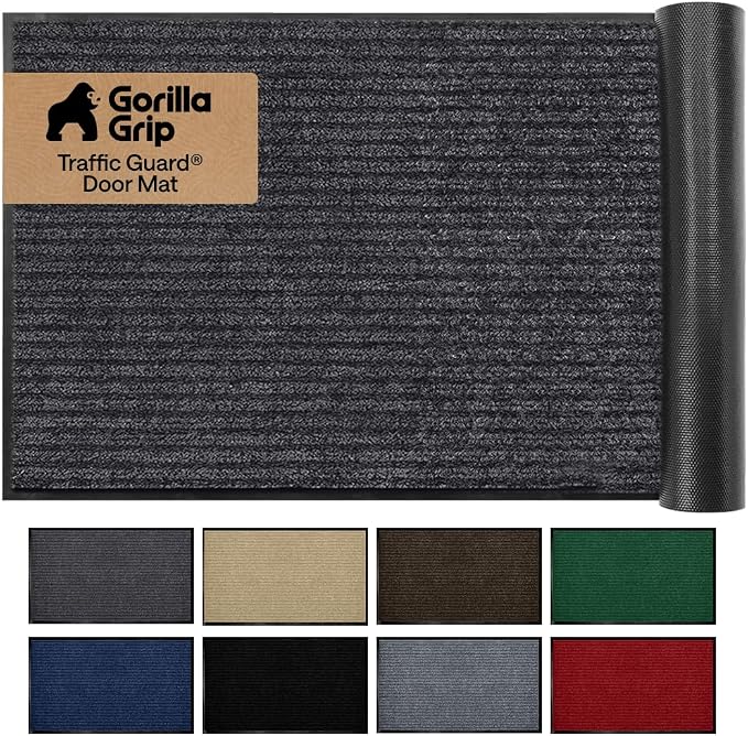 GORILLA GRIP Waterproof Traffic Guard Door Mat, Heavy Duty Entryway Mats by Unknown