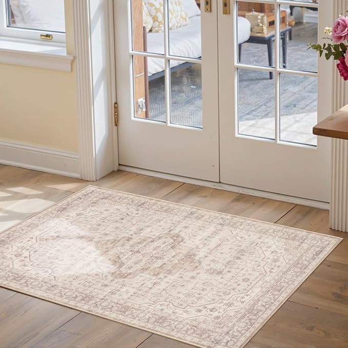 Rugxara 2x3 Door Mat Indoor Entrance, Washable Non Slip Kitchen Bathroom Rugs - Image 2