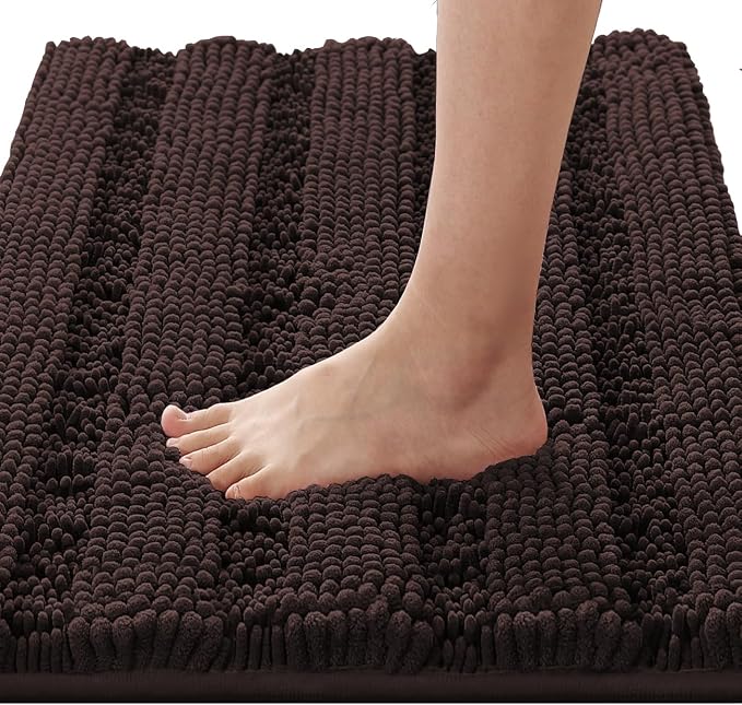 H.VERSAILTEX Bath Rugs for Bathroom Non Slip Bath Mats Extra Thick Chenille by HVERSAILTEX