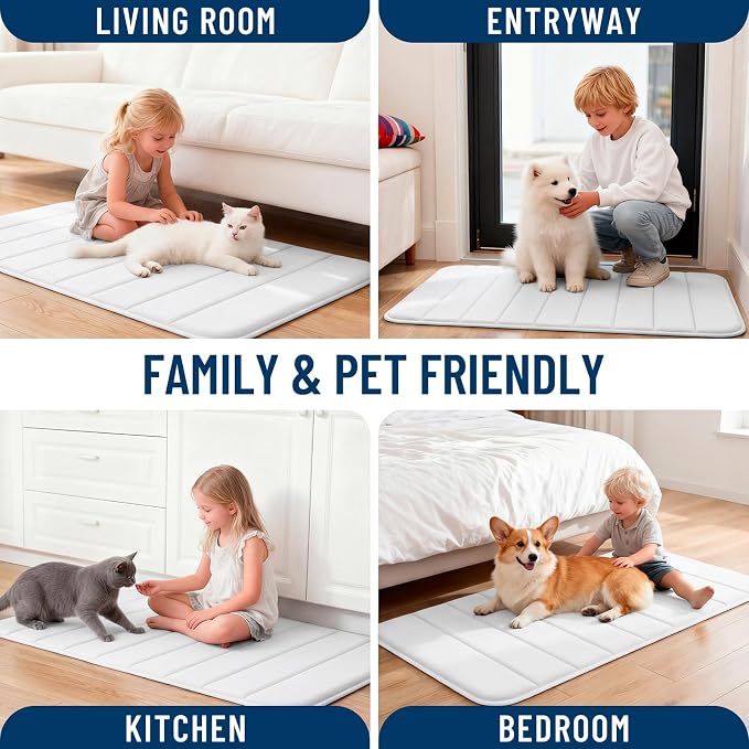 OLANLY Memory Foam Long Bathroom Rugs Runner 47x17, Super Soft Absorbent Bath - Image 9