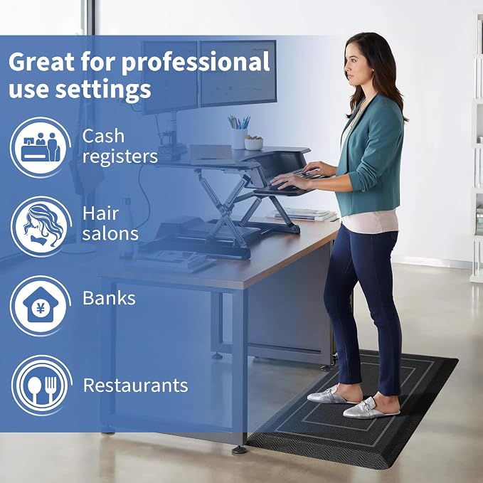UKISS 9/10"" Extra Thick Cushioned Anti Fatigue Kitchen Mat, Waterproof High - Image 7
