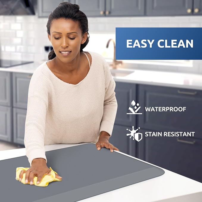 KitchenClouds Kitchen Mat Cushioned Anti Fatigue Kitchen Rug 0.8inch Non Slip - Image 3