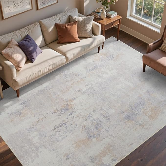 4x6 Ft Area Rugs for Living Room, Soft Non-Slip Washable Rugs Modern Abstract - Image 2