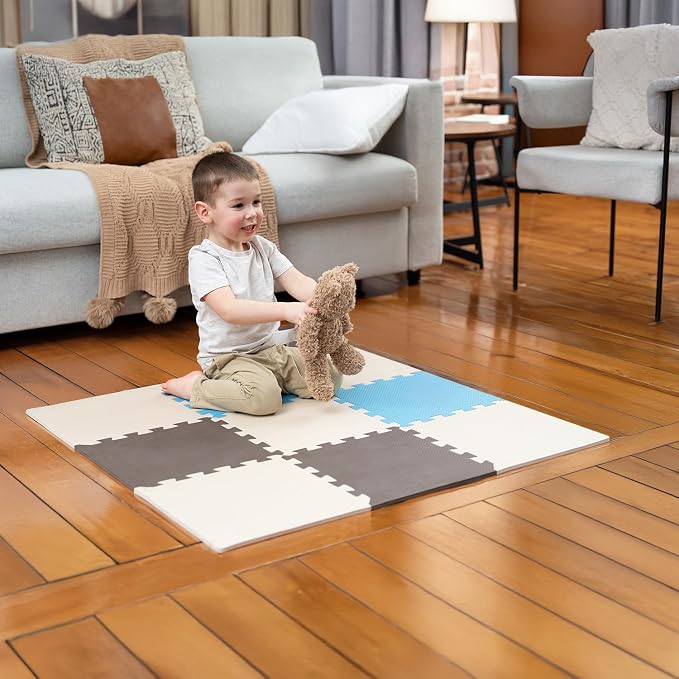 MioTetto Baby Play Mat, Comfortable Playtime Mat – Portable Foam Floor Tiles by MioTetto
