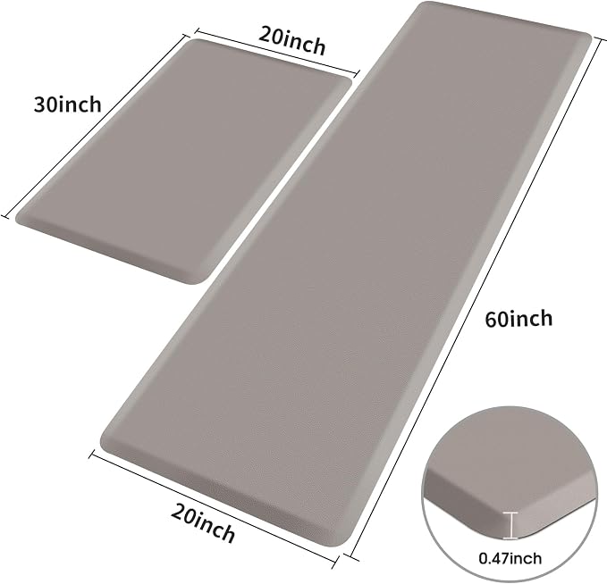 HappyTrends 2 PCS Kitchen Mat Cushioned Anti-Fatigue Floor Mat, Heavy Duty - Image 2