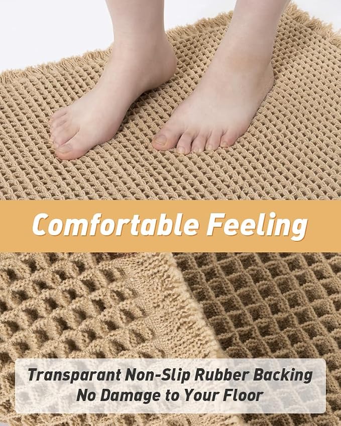 Upgraded Waffle Runner Rug Super Absorbent Non Slip Bath Mats - Image 4