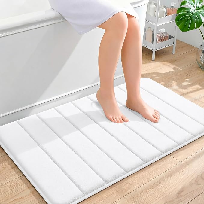OLANLY Memory Foam Bath Mat 36x24, Super Soft Absorbent Bathroom Rugs, Quick Dry by OLANLY