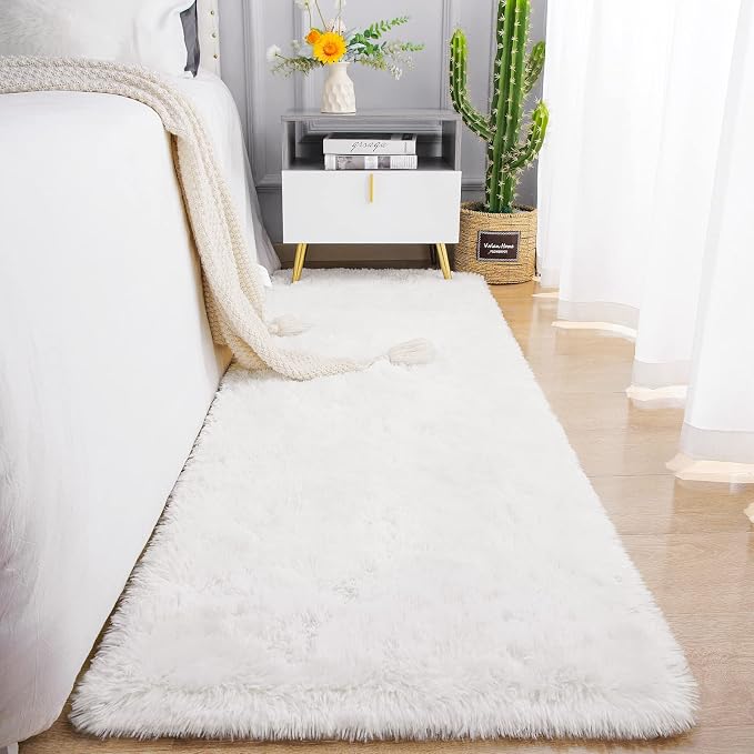 Chicrug Soft Runner Rug for Bedroom Living Room Plush Fluffy Rug 2x10 Feet by ChicrugHomeDecor