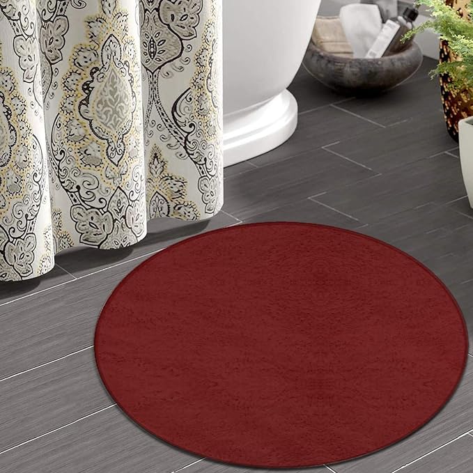 Home Decor Non Slip Kitchen Office Circle Rug, Machine Washable Modern Round - Image 4