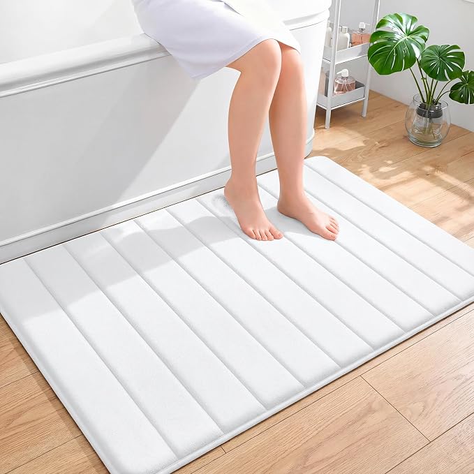 OLANLY Memory Foam Bath Mat 44x32, Super Soft Absorbent Bathroom Rugs, Quick Dry by OLANLY