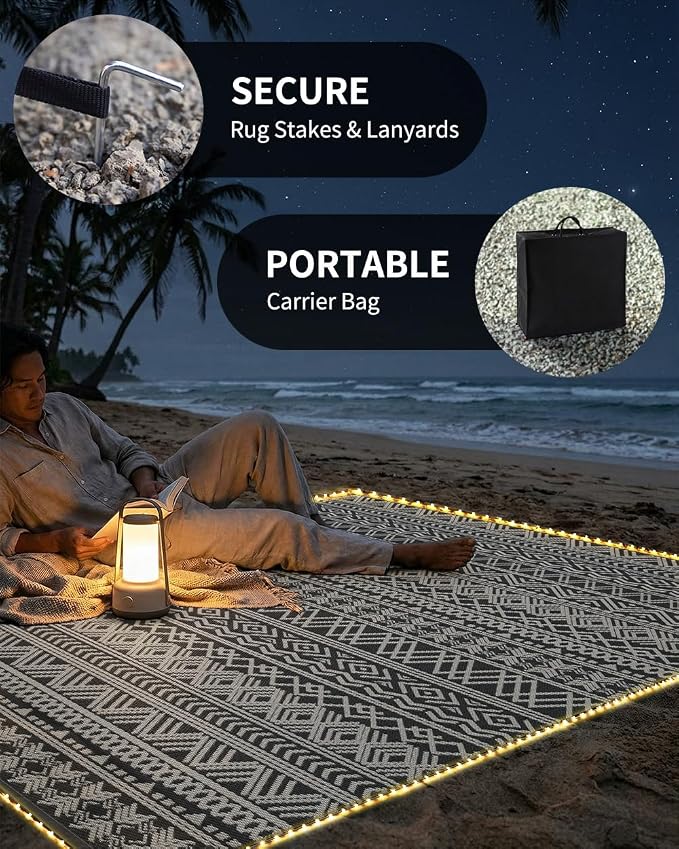 MontVoo-Outdoor Rug Carpet 9x12 ft - Image 6