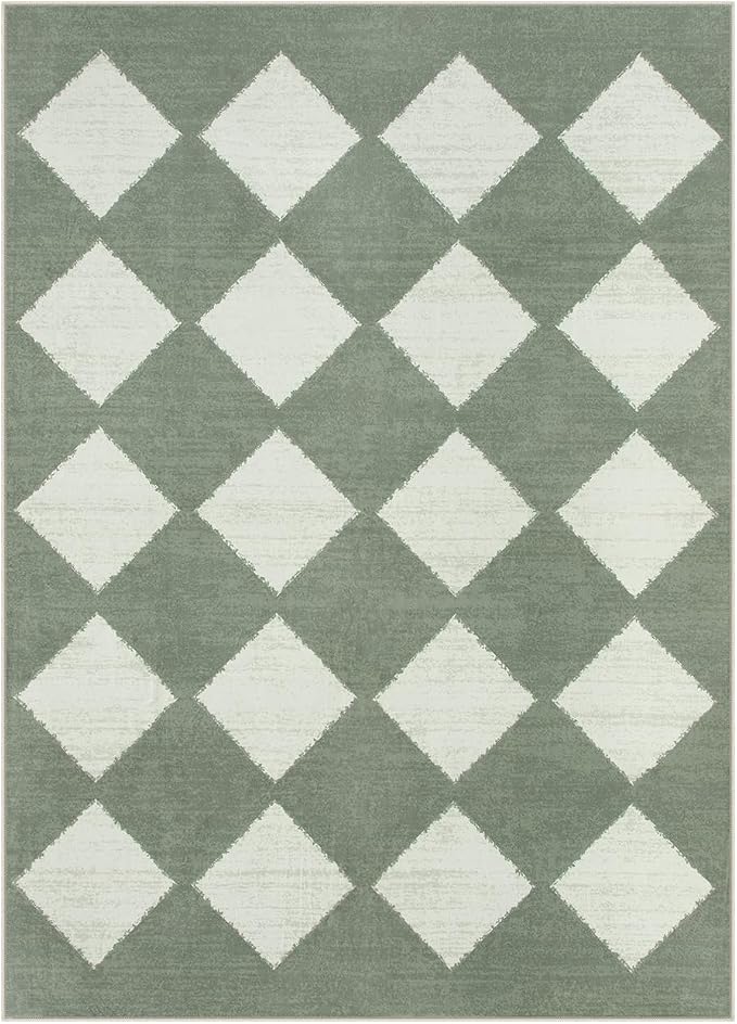 Lahome Zelie Checkered Washable 5x7 Rugs - Image 9