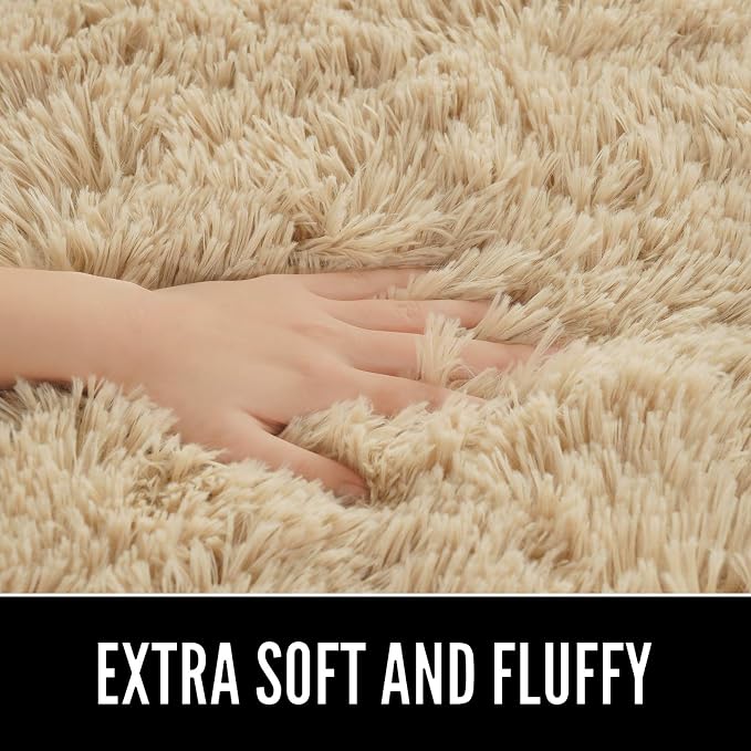 LOCHAS Bedroom Rug 2.6' x 5.3', Soft Oval Throw Rugs Carpet - Image 5