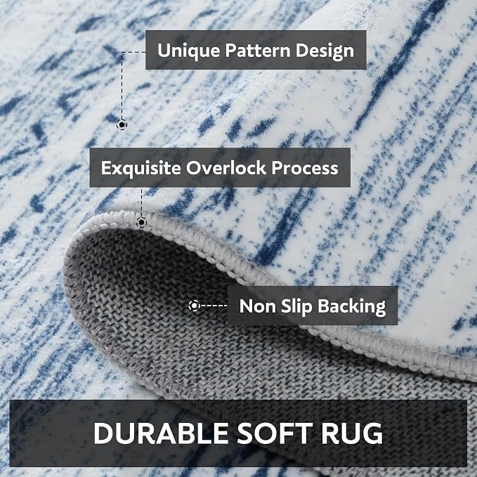 6x9 Area Rugs for Living Room Machine Washable Rug Distressed Indoor Carpet - Image 5