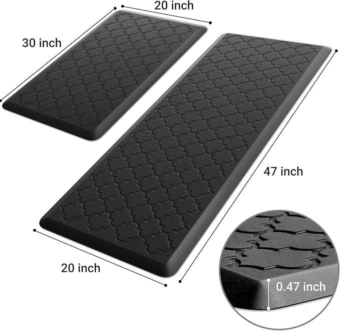 Kitchen Mat Cushioned Anti-Fatigue Floor Mat Water Resistant Non-Skid Kitchen - Image 2