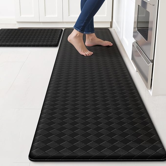 TranquilRelax 2-Piece Anti-Fatigue Kitchen Mats, Cushioned Non-Slip Waterproof by Unknown