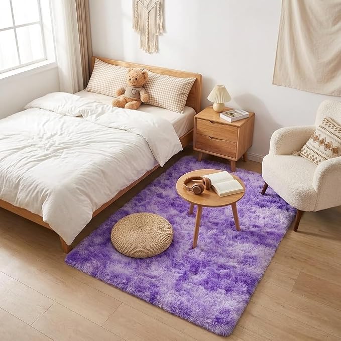 Mugorn 4x6 Rugs for Living Room, Large Fluffy Area Rugs for Bedroom, Soft - Image 4