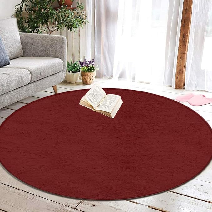 Home Decor Non Slip Kitchen Office Circle Rug, Machine Washable Modern Round - Image 5