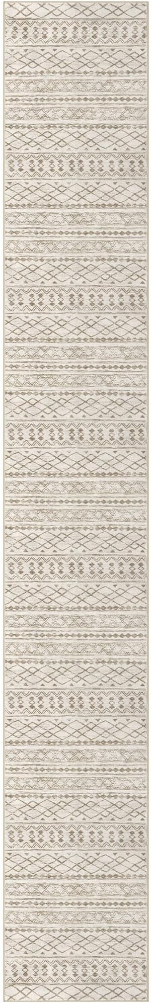 KUTA Long Hallway Runner Rug 2.6x18 Non-Slip Washable, Moroccan Vintage Beige - Image 9
