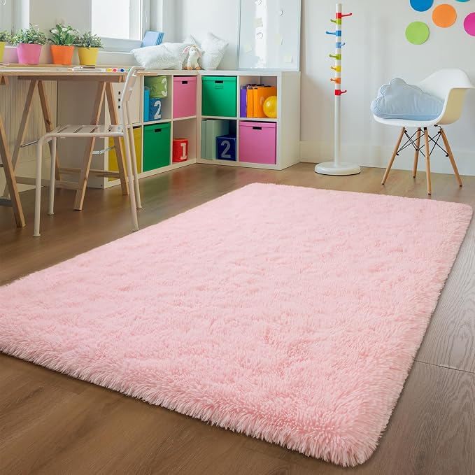 Andecor Soft Fluffy Bedroom Rugs, 4 x 6 Feet Indoor Shaggy Plush Area Rug - Image 2