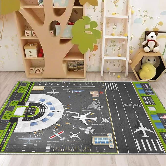 Airport Runway Play Rug for Kids - Image 4