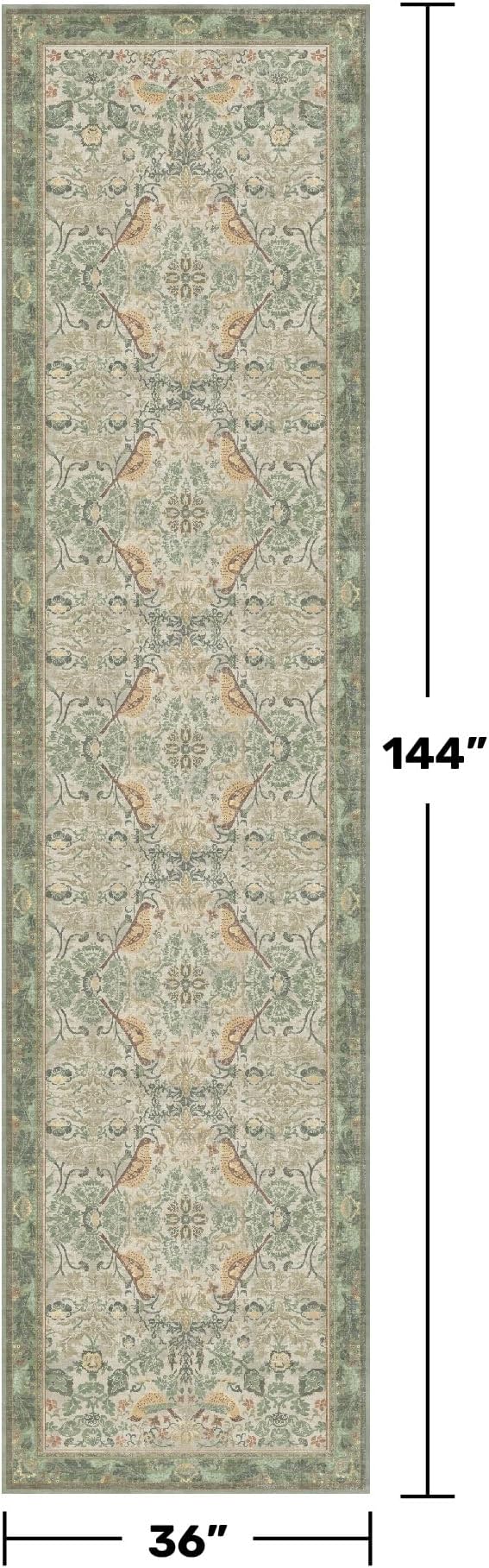 12ft Extra Long Vintage Runner Rugs - Image 2