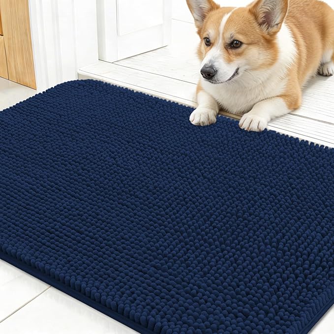 OLANLY Dog Door Mat for Muddy Paws 24x16, Absorbs Moisture and Dirt, Absorbent by OLANLY