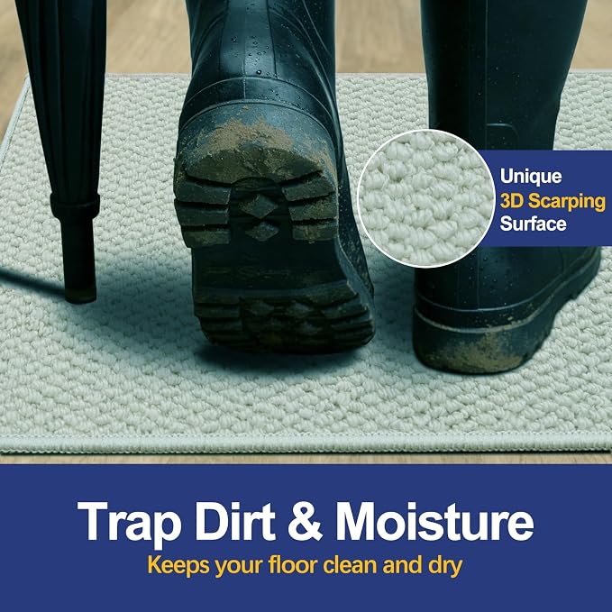 Dirt Trapping Door Mat 36x60, 3D Scarping Surface Doormat - Image 2