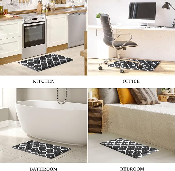 WISELIFE Anti-Fatigue Cushioned Kitchen Mat / Rug, 17.3"x 28", Non Slip Heavy - Image 7