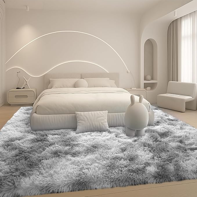 5x7 Plush Fluffy Area Rugs, Large Soft Carpet, Upgraded Non-Slip Rectangular Rug - Image 4
