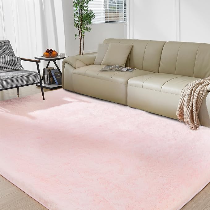 Ultra Soft Rug for Living Room, 4X6 Fluffy Shag Area Rug for Bedroom, Modern by Fairblink