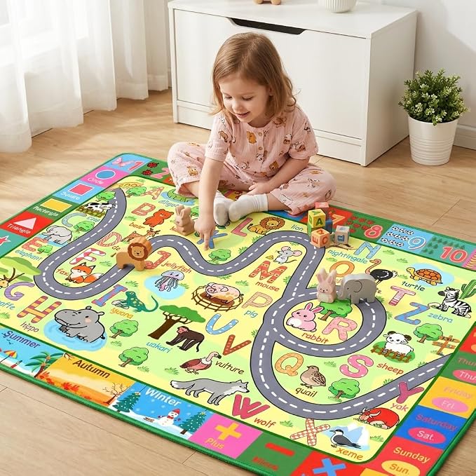 Kids Rugs for Playroom 6x9 Feet, Educational Area Rug - Image 5
