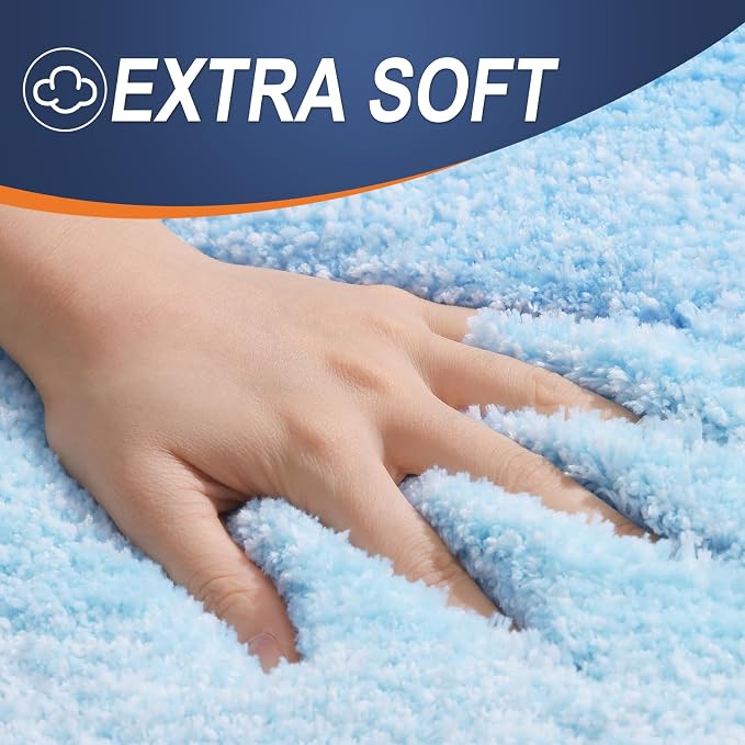 OLANLY Bathroom Runner Rugs Mat 70x24, Extra Soft Absorbent Microfiber Bath Rugs - Image 3