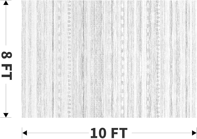 8x10 Area Rugs for Living Room Machine Washable Rug Distressed Indoor Carpet - Image 2