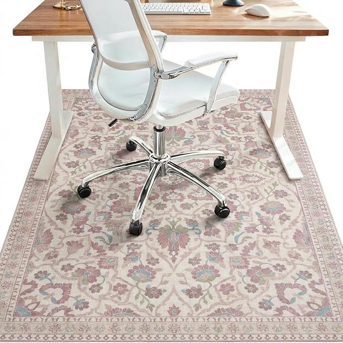 36"x48" Office Chair Mat for Hardwood Tile Floor, Under Desk Carpet Protector by BESBLEE