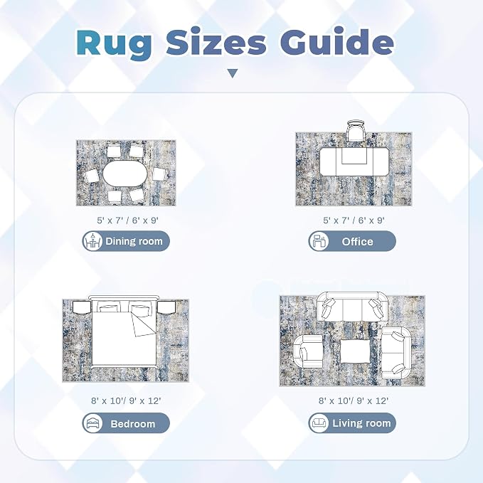 pmtsns Area Rugs 10x14 Living Room: Washable Rug Modern Abstract Neutral Soft - Image 8