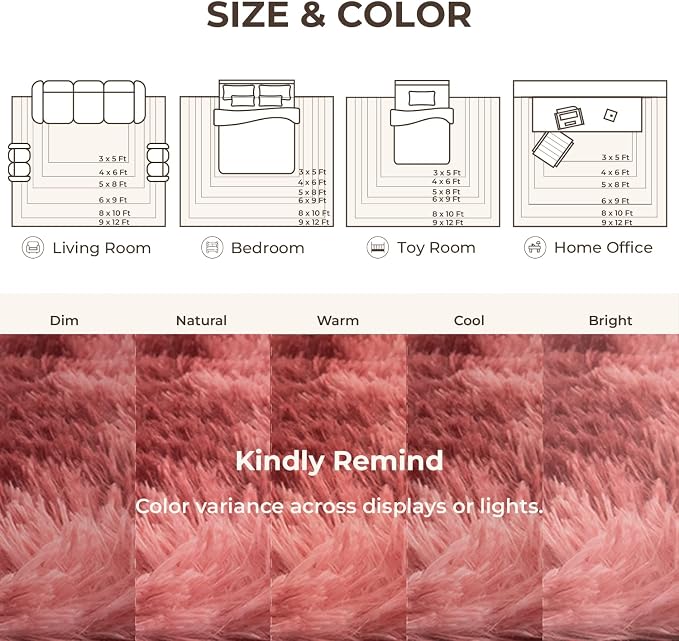 Litanika 4x6 Fluffy Shag Faux Fur Area Rug - Image 8