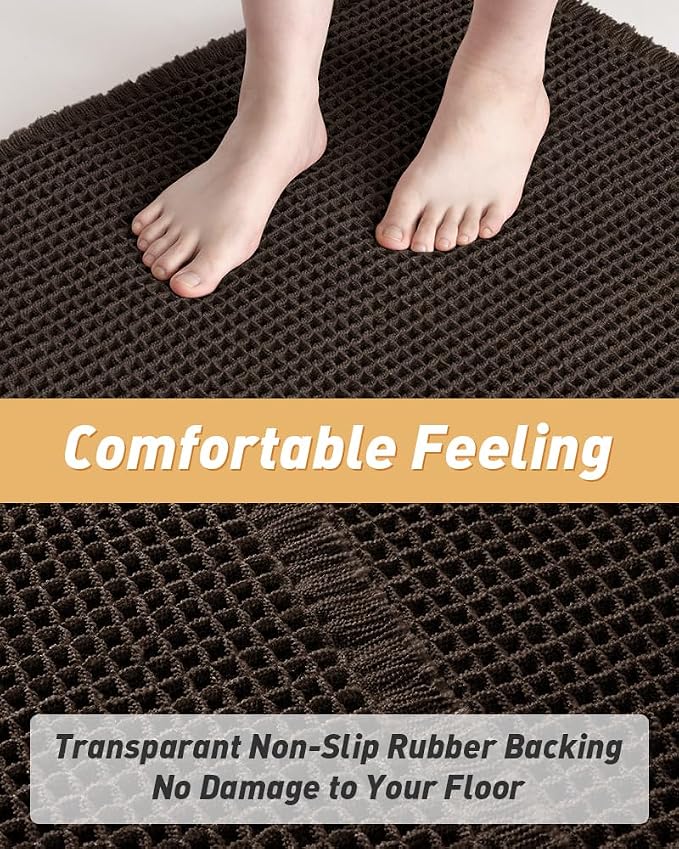 Upgraded Waffle Runner Rug Super Absorbent Non Slip Bath Mats - Image 3
